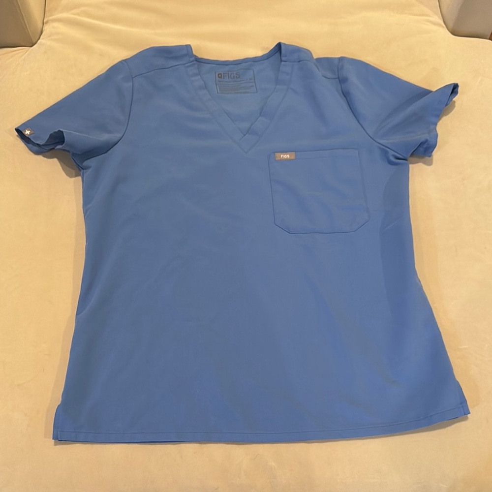 FIGS Blue Scrub Top